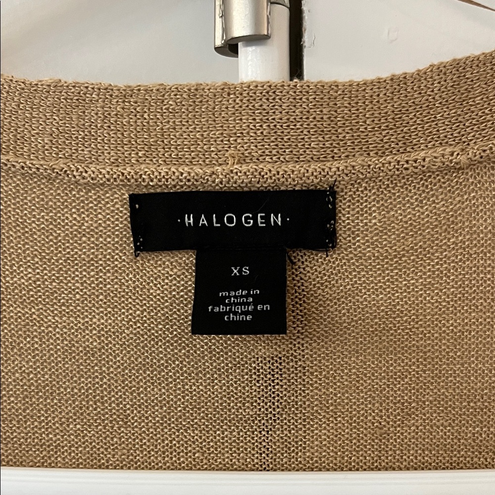 Halogen Split Side Linen Blend Long Cardigan - image 2